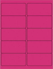 Tape Logic - 4" Long, Fluorescent Pink Paper Laser Label - For Laser Printers - Exact Industrial Supply