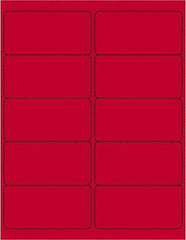 Tape Logic - 4" Long, Fluorescent Red Paper Laser Label - For Laser Printers - Exact Industrial Supply
