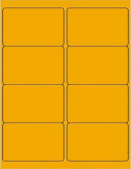 Tape Logic - 4" Long, Fluorescent Orange Paper Laser Label - For Laser Printers - Exact Industrial Supply