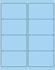 Tape Logic - 4" Long, Pastel Blue Paper Laser Label - For Laser Printers - Exact Industrial Supply