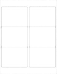 Tape Logic - 4" Long, White Paper Laser Label - For Laser Printers - Exact Industrial Supply