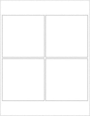 Tape Logic - 4" Long, White Paper Laser Label - For Laser Printers - Exact Industrial Supply