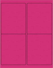 Tape Logic - 5" Long, Fluorescent Pink Paper Laser Label - For Laser Printers - Exact Industrial Supply