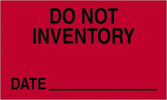 Tape Logic - 5" Long, Fluorescent Red Paper Shipping Label - For Multi-Use - Exact Industrial Supply