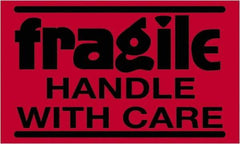 Tape Logic - 5" Long, Fluorescent Red Paper Shipping Label - For Multi-Use - Exact Industrial Supply