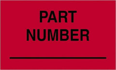 Tape Logic - 5" Long, Fluorescent Red Paper Shipping Label - For Multi-Use - Exact Industrial Supply