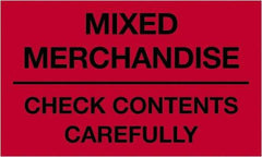 Tape Logic - 5" Long, Fluorescent Red Paper Shipping Label - For Multi-Use - Exact Industrial Supply