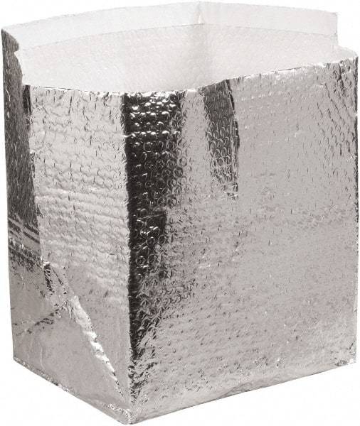 Made in USA - 12" Long x 10" Wide x 9" High x 3/16" Thick Box Liner - Silver, Case - Exact Industrial Supply
