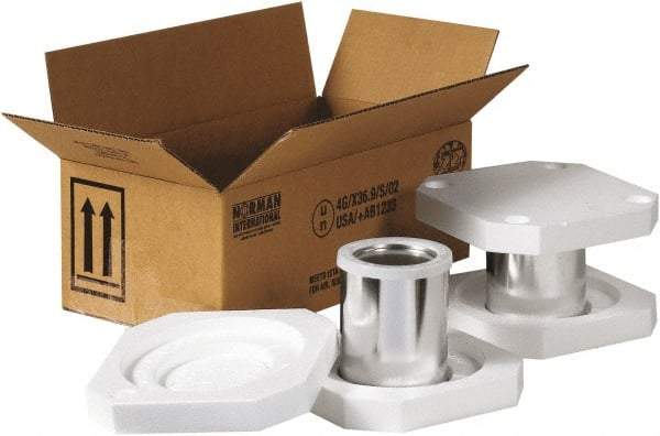 Made in USA - 10-1/4" Long x 5-1/8" Wide x 6-3/16" High Shipper Kit - Each - Exact Industrial Supply