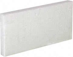 Made in USA - 12" Long x 6" Wide x 1" High x 1" Thick Polystyrene Foam - White, Case - Exact Industrial Supply