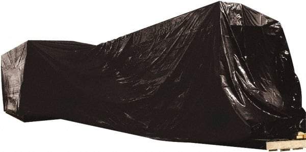 Made in USA - 100" Long x 3" Wide Polyethylene Plastic Film - Black, Case - Exact Industrial Supply
