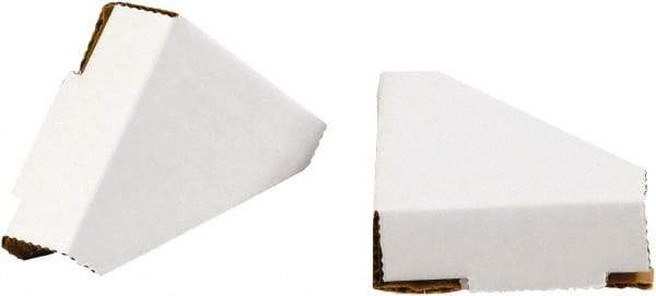 Made in USA - 3-1/4" Long x 3-1/4" Wide x 1-3/8" High x 3/16" Thick Corner - White, Case - Exact Industrial Supply