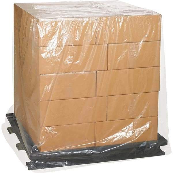 Made in USA - 68" Long x 65" Wide x 82" High Pallet Cover - Clear, Case, 25 Piece - Exact Industrial Supply