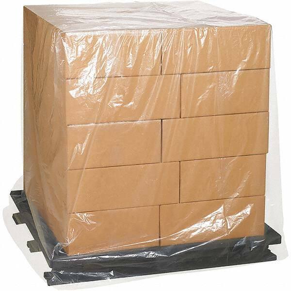 Made in USA - 46" Long x 48" Wide x 96" High Pallet Cover - Clear, Case, 25 Piece - Exact Industrial Supply