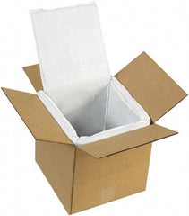 Made in USA - 8" Long x 8" Wide x 8" High x 1" Thick Box Liner - White, Case - Exact Industrial Supply