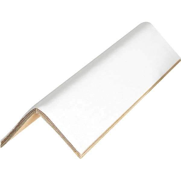 Made in USA - 60" Long x 3" Wide x 3" High Edge Guard - White, Case - Exact Industrial Supply