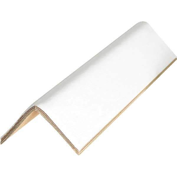 Made in USA - 40" Long x 2-1/2" Wide x 2-1/2" High Edge Guard - White, Case - Exact Industrial Supply