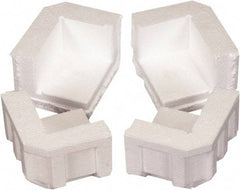 Made in USA - 4-3/4" Long x 4" Wide x 3-1/4" High x 1-1/4" Thick Corner - White, Roll - Exact Industrial Supply
