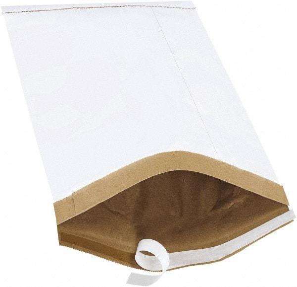 Made in USA - 16" Long x 10-1/2" Wide Peel-Off Self-Seal Padded Mailer - White - Exact Industrial Supply