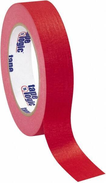 Tape Logic - 1" Wide x 60 Yd Long Red Crepe Paper Masking Tape - 4.9 mil Thick - Exact Industrial Supply