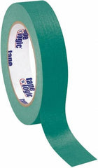 Tape Logic - 1" Wide x 60 Yd Long Green Crepe Paper Masking Tape - 4.9 mil Thick - Exact Industrial Supply