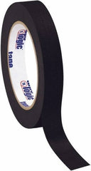 Tape Logic - 3/4" Wide x 60 Yd Long Black Crepe Paper Masking Tape - 4.9 mil Thick - Exact Industrial Supply