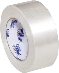 Tape Logic - 2" x 60 Yd Clear Hot Melt Adhesive Strapping Tape - Polypropylene Film Backing, 5.1 mil Thick, 275 Lb Tensile Strength - Exact Industrial Supply