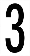 Tape Logic - 3-1/2" Long, Black/White Vinyl Numbers - For Multi-Use - Exact Industrial Supply
