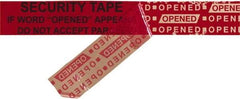 Tape Logic - 9" Long, Red Security Tape - For Multi-Use - Exact Industrial Supply