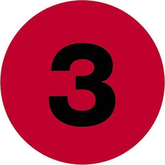 Tape Logic - 4" Long, Fluorescent Red Paper Inventory Labels - For Multi-Use - Exact Industrial Supply
