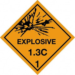 Tape Logic - 4" Long, Orange/Black Paper D.O.T. Labels - For Multi-Use - Exact Industrial Supply
