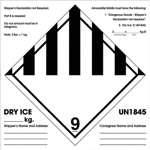 Tape Logic - 6" Long, Black/White Paper D.O.T. Labels - For Multi-Use - Exact Industrial Supply