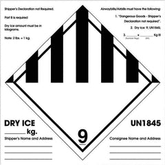 Tape Logic - 6" Long, Black/White Paper D.O.T. Labels - For Multi-Use - Exact Industrial Supply