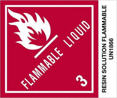 Tape Logic - 4-3/4" Long, Red, Black on White Paper D.O.T. Labels - For Multi-Use - Exact Industrial Supply