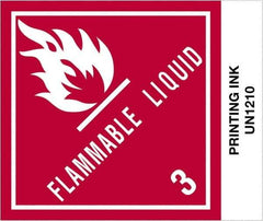Tape Logic - 4-3/4" Long, Red, Black on White Paper D.O.T. Labels - For Multi-Use - Exact Industrial Supply