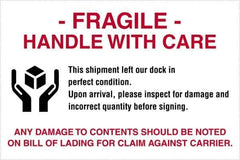 Tape Logic - 6" Long, Red, Black on White Paper Shipping Label - For Multi-Use - Exact Industrial Supply