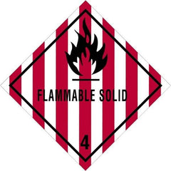 Tape Logic - 4" Long, Red, Black on White Paper D.O.T. Labels - For Multi-Use - Exact Industrial Supply