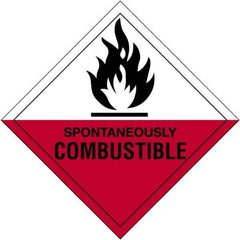 Tape Logic - 4" Long, Red, Black on White Paper D.O.T. Labels - For Multi-Use - Exact Industrial Supply