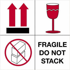 Tape Logic - 4" Long, Red, Black on White Paper Shipping Label - For Multi-Use - Exact Industrial Supply