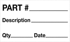 Tape Logic - 5" Long, Black/White Paper Shipping Label - For Multi-Use - Exact Industrial Supply