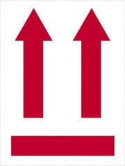 Tape Logic - 4" Long, Red/White Paper Shipping Label - For Multi-Use - Exact Industrial Supply