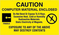 Tape Logic - 5" Long, Black & Yellow Paper Shipping Label - For Multi-Use - Exact Industrial Supply