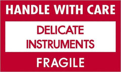 Tape Logic - 5" Long, Red, Black on White Paper Shipping Label - For Multi-Use - Exact Industrial Supply