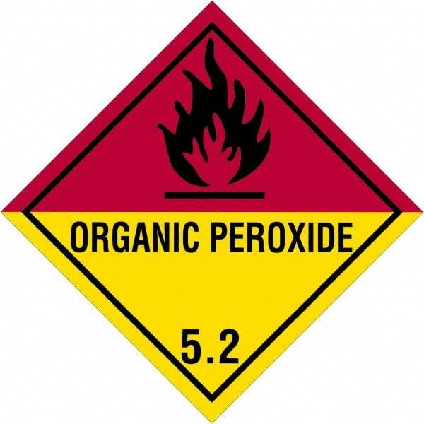 Tape Logic - 4" Long, Yellow/Red/Black/Gray Paper D.O.T. Labels - For Multi-Use - Exact Industrial Supply
