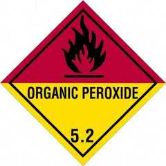 Tape Logic - 4" Long, Yellow/Red/Black/Gray Paper D.O.T. Labels - For Multi-Use - Exact Industrial Supply