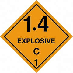 Tape Logic - 4" Long, Orange/Black Paper D.O.T. Labels - For Multi-Use - Exact Industrial Supply