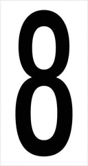 Tape Logic - 3-1/2" Long, Black/White Vinyl Numbers - For Multi-Use - Exact Industrial Supply