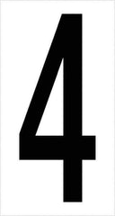 Tape Logic - 3-1/2" Long, Black/White Vinyl Numbers - For Multi-Use - Exact Industrial Supply