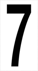 Tape Logic - 3-1/2" Long, Black/White Vinyl Numbers - For Multi-Use - Exact Industrial Supply