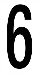 Tape Logic - 3-1/2" Long, Black/White Vinyl Numbers - For Multi-Use - Exact Industrial Supply